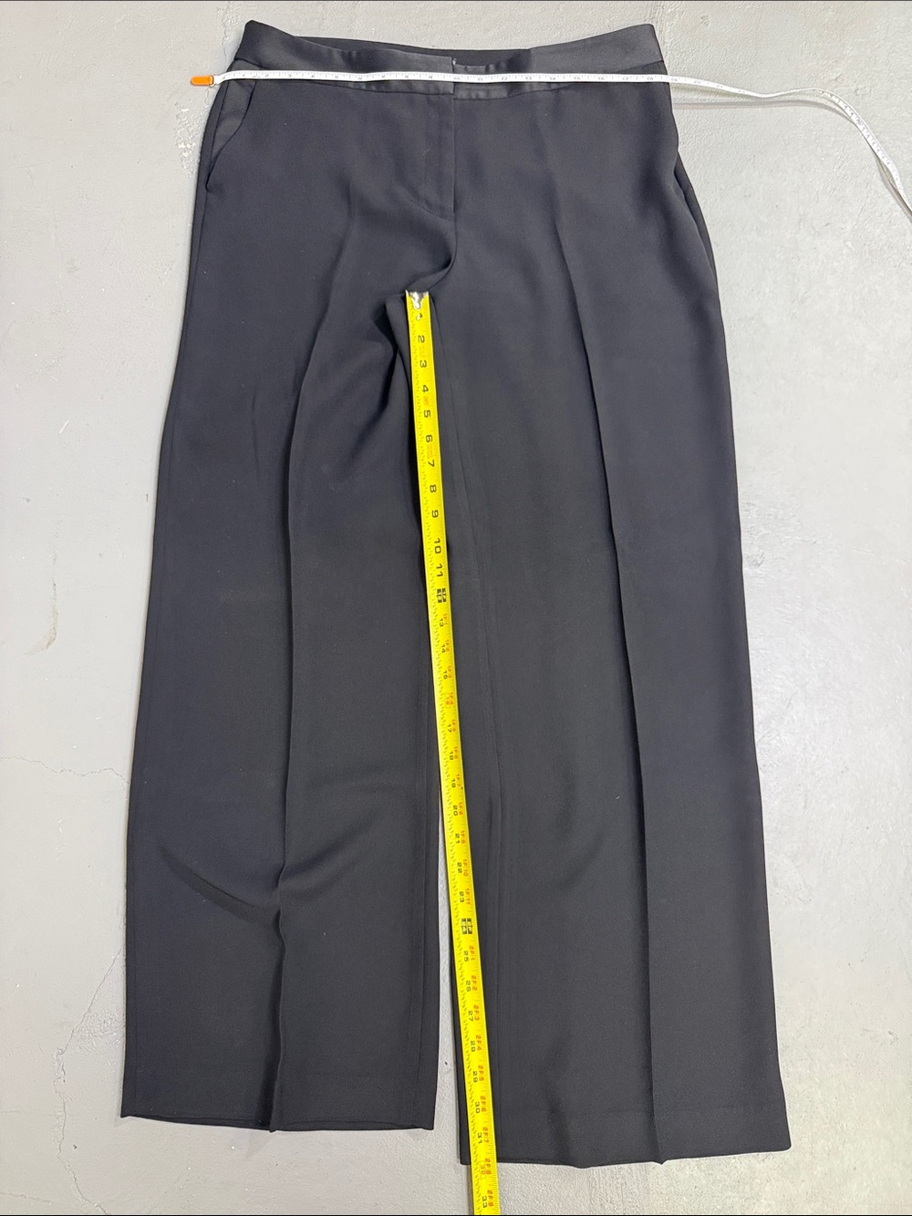 Classic Black Women’s Tuxedo Dress Pants - Tailored Straight Fit